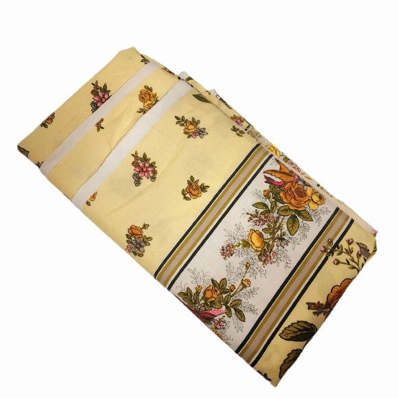 Vintage 5th Avenue Designs Upholstery Fabric 1.5 Yards Floral Birds Screen Print - Picture 8 of 8